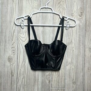 Victoria's Secret Black 32B Very Sexy Midnight Affair Patent Leather Push-Up